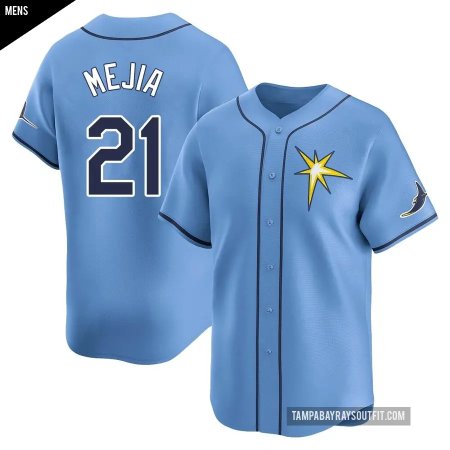 Men's Tampa Bay Rays ＃21 Francisco Mejia Limited Light Blue Alternate Jersey