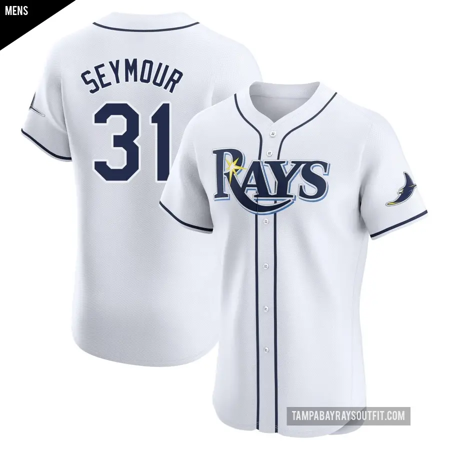 Men's Tampa Bay Rays ＃31 Ian Seymour Elite White Home Jersey