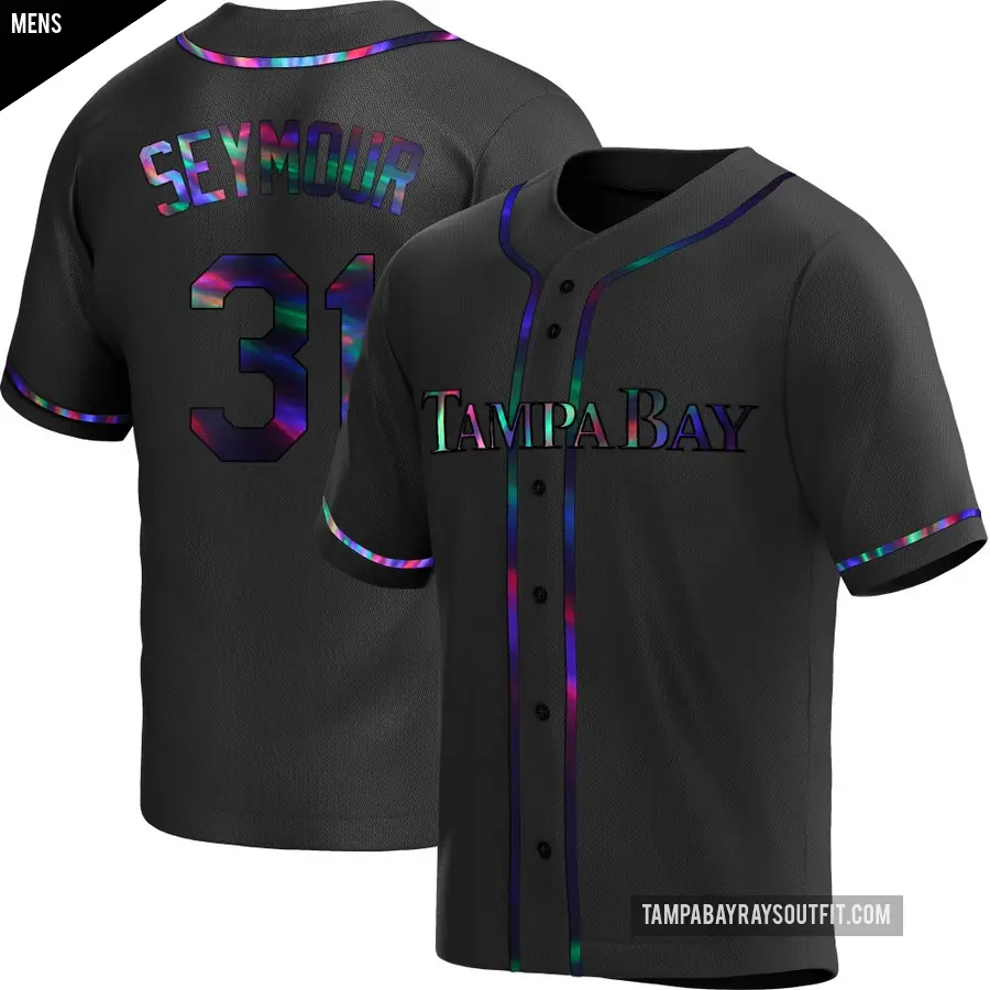 Men's Tampa Bay Rays ＃31 Ian Seymour Replica Black Holographic Alternate Jersey