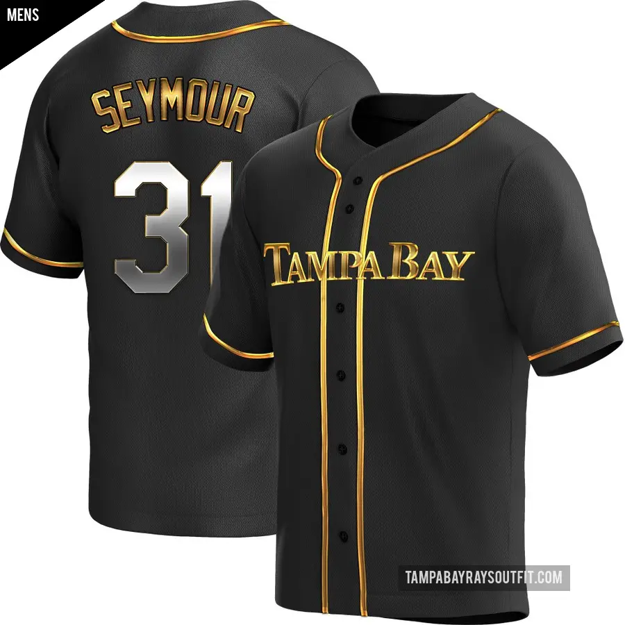 Men's Tampa Bay Rays ＃31 Ian Seymour Replica Gold Black en Alternate Jersey