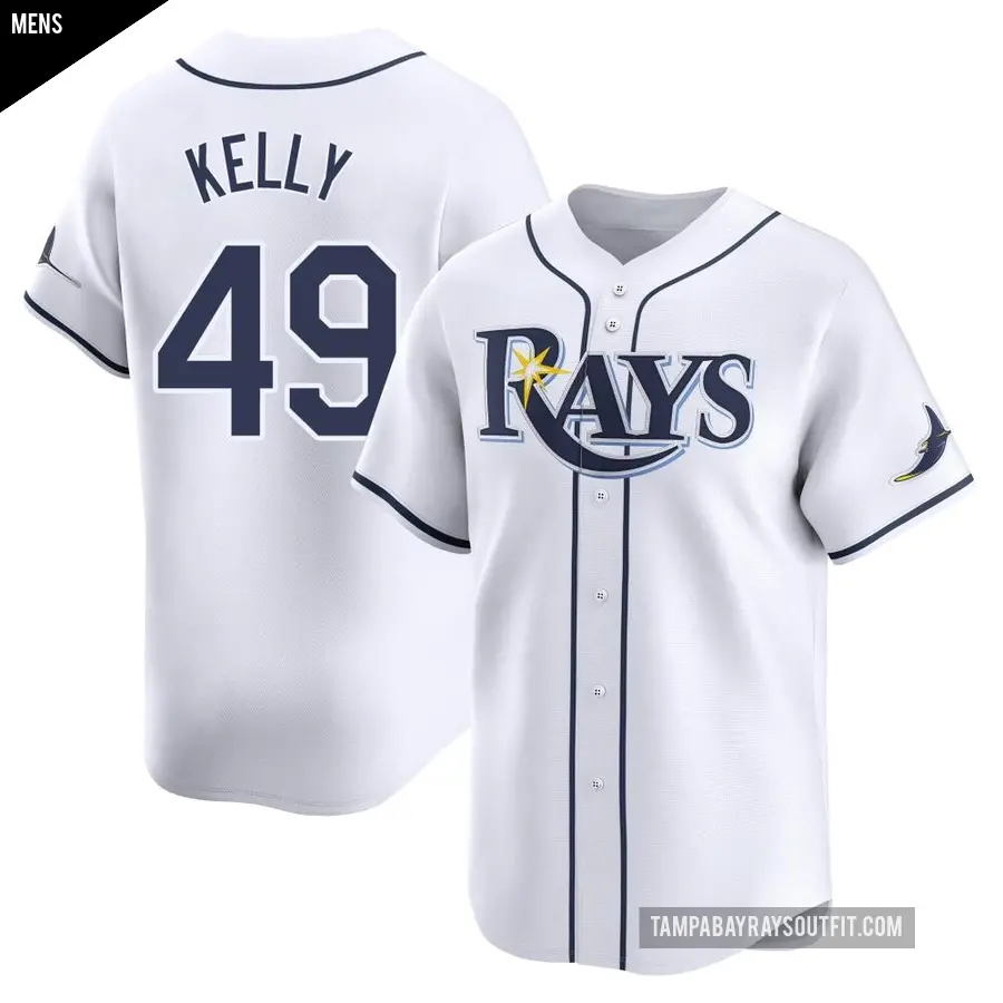 Men's Tampa Bay Rays ＃49 Kevin Kelly Limited White Home Jersey