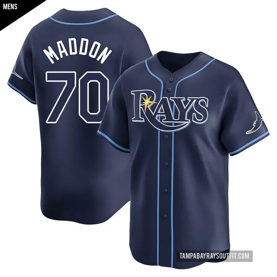 Men's Tampa Bay Rays ＃70 Joe Maddon Limited Navy Away Jersey