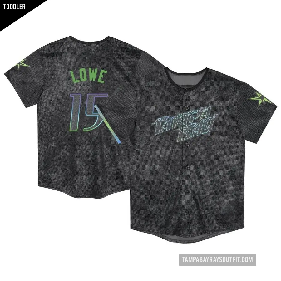 Toddler Tampa Bay Rays ＃15 Josh Lowe Limited Charcoal 2024 City Connect Jersey