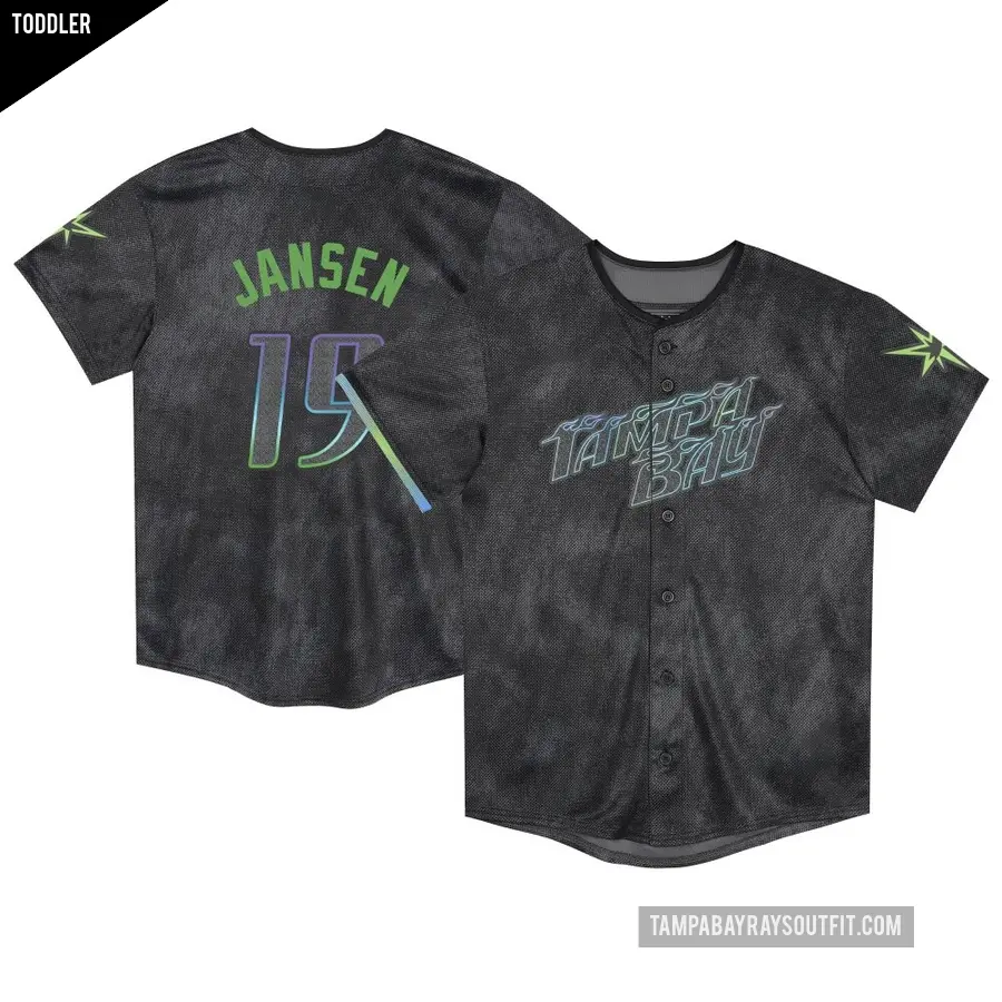 Toddler Tampa Bay Rays ＃19 Danny Jansen Limited Charcoal 2024 City Connect Jersey