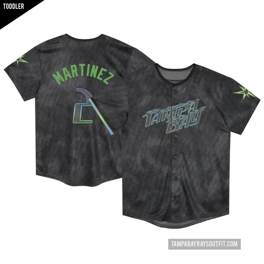 Toddler Tampa Bay Rays ＃2 Michael Martinez Limited Charcoal 2024 City Connect Jersey