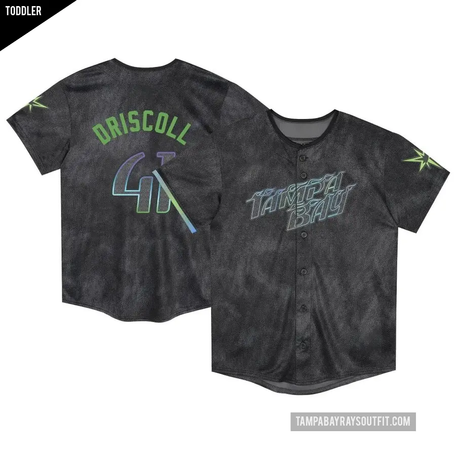 Toddler Tampa Bay Rays ＃41 Logan Driscoll Limited Charcoal 2024 City Connect Jersey