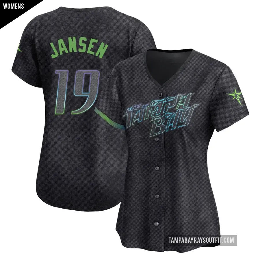 Women's Tampa Bay Rays ＃19 Danny Jansen Limited Charcoal 2024 City Connect Jersey