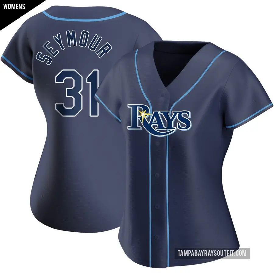 Women's Tampa Bay Rays ＃31 Ian Seymour Authentic Navy Alternate Jersey